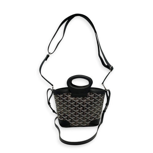 Mini Beluga Black Crossbody Bag in Canvas Silver hardware CL2606-21820 11