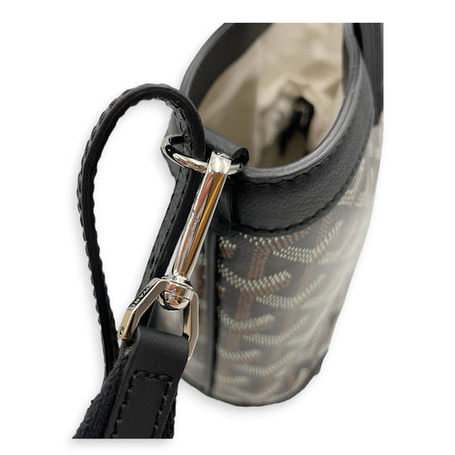 Mini Beluga Black Crossbody Bag in Canvas Silver hardware CL2606-21820 13