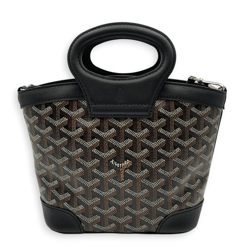 Mini Beluga Black Crossbody Bag in Canvas Silver hardware CL2606-21820 1