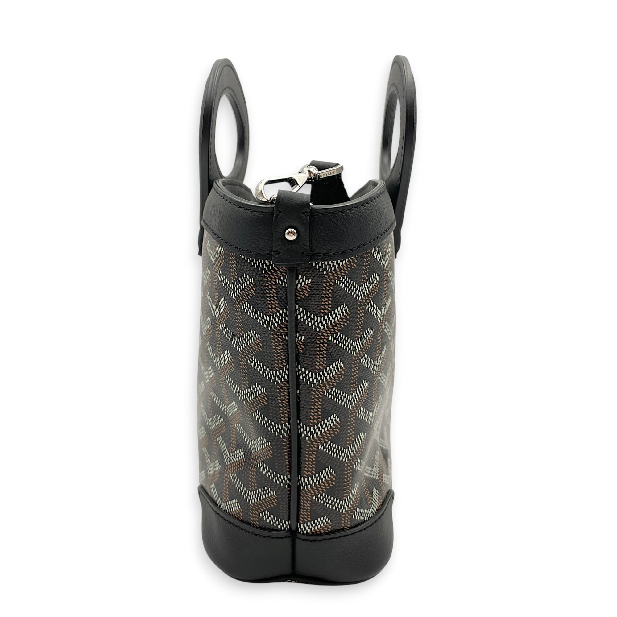 Mini Beluga Black Crossbody Bag in Canvas Silver hardware CL2606-21820 4