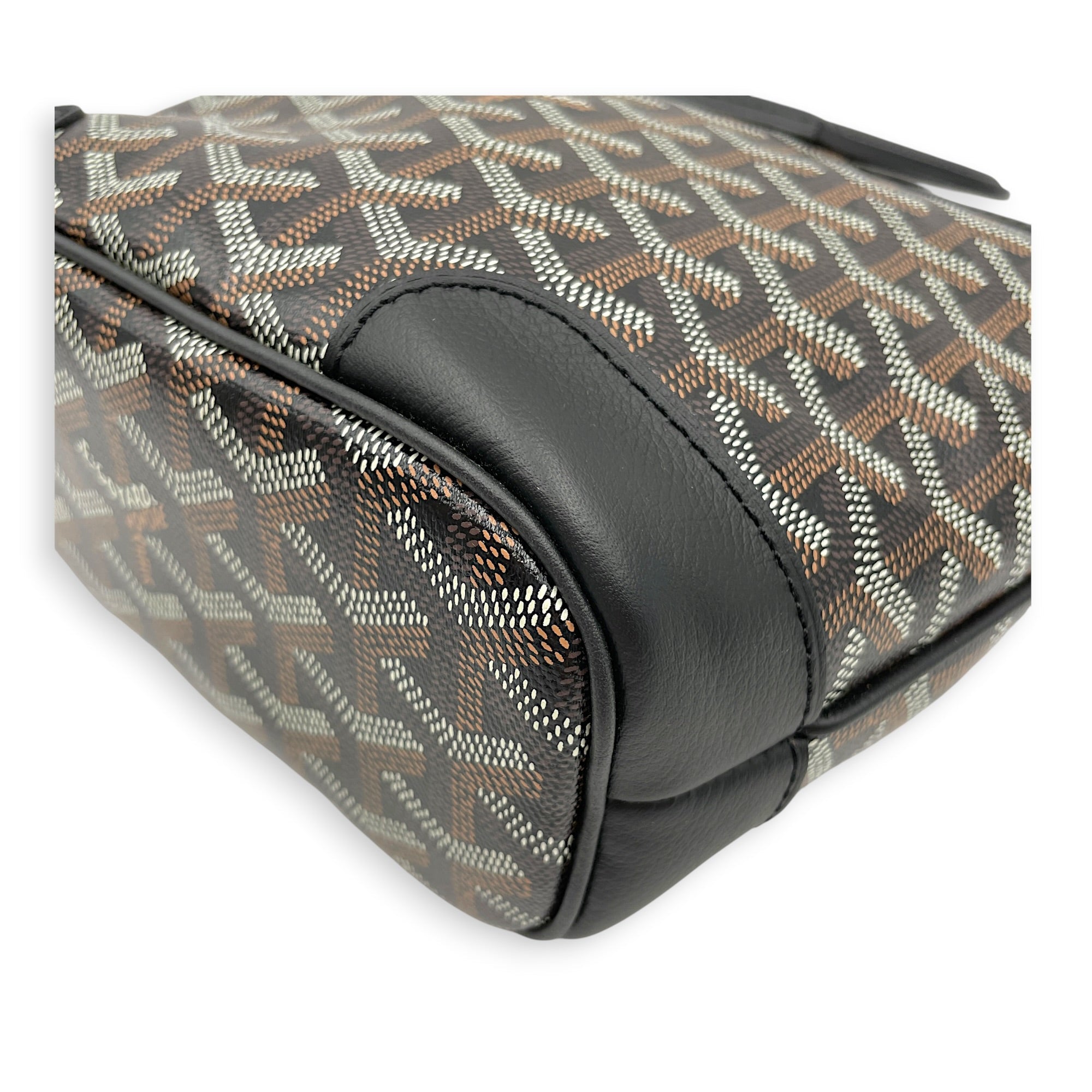 Mini Beluga Black Crossbody Bag in Canvas Silver hardware CL2606-21820 6