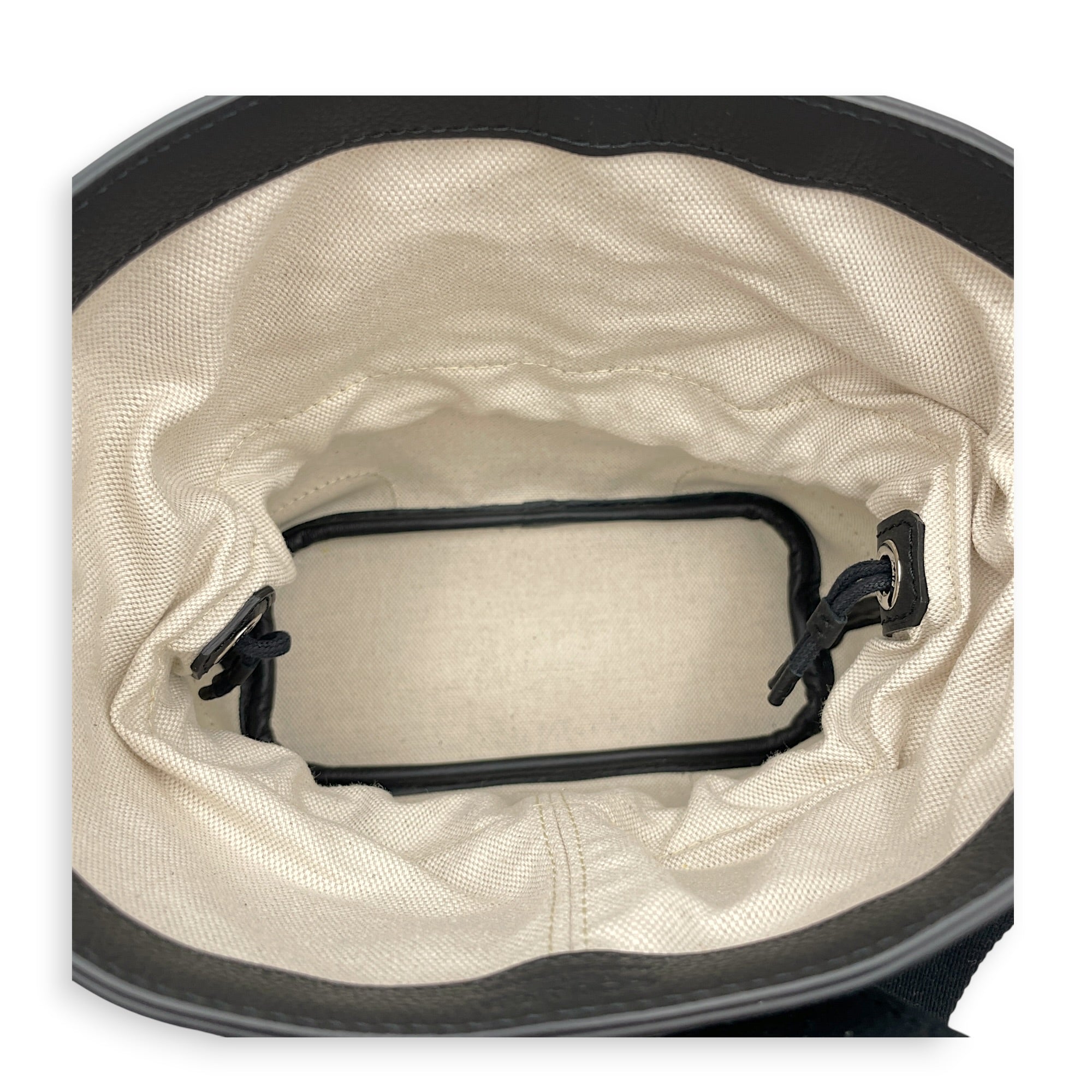 Mini Beluga Black Crossbody Bag in Canvas Silver hardware CL2606-21820 7