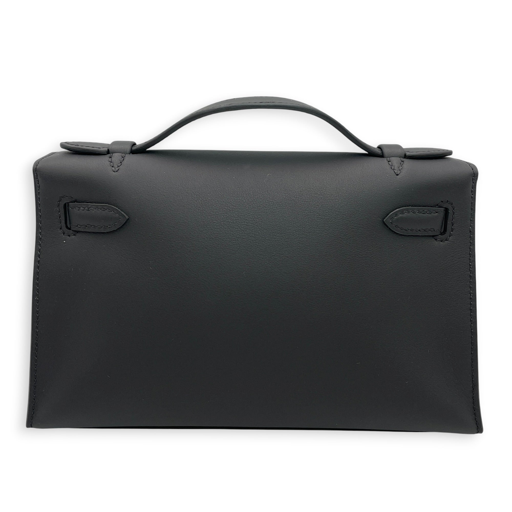 Kelly Pochette Black in Swift Gold hardware CL2606-21823 2