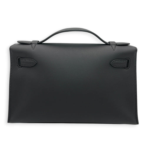 Kelly Pochette Black in Swift Gold hardware CL2606-21823 2