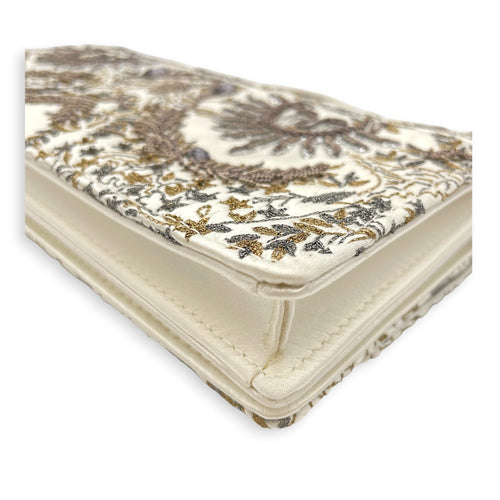 My Dior Mini White Crossbody Bag in Silk Gold hardware CL2606-21827 11
