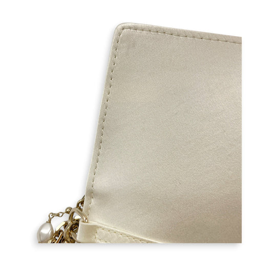 My Dior Mini White Crossbody Bag in Silk Gold hardware CL2606-21827 14
