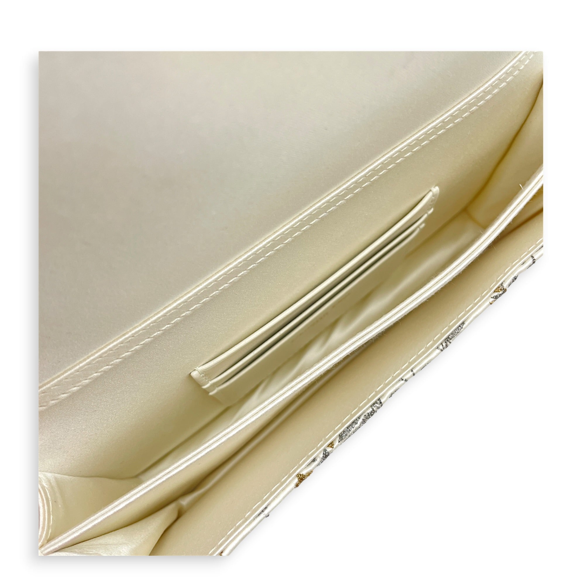 My Dior Mini White Crossbody Bag in Silk Gold hardware CL2606-21827 4