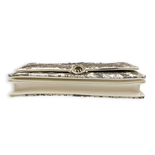 My Dior Mini White Crossbody Bag in Silk Gold hardware CL2606-21827 5