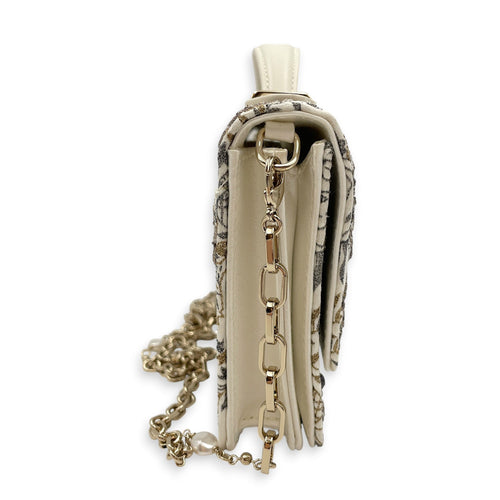 My Dior Mini White Crossbody Bag in Silk Gold hardware CL2606-21827 6