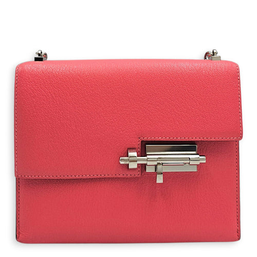 Verrou Chaine Mini Rose Azalee in Chevre Mysore Palladium hardware CL2606-21828 1