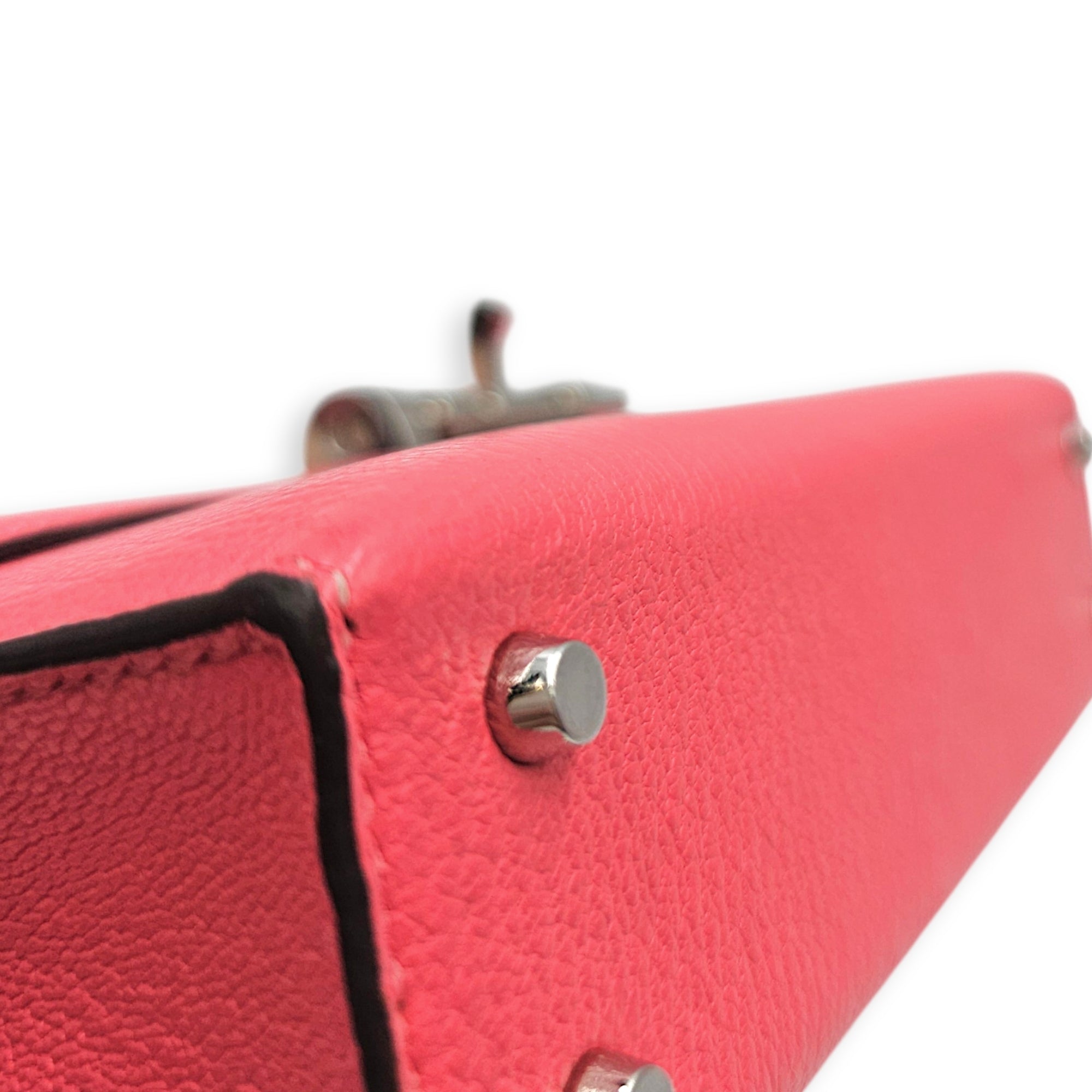 Verrou Chaine Mini Rose Azalee in Chevre Mysore Palladium hardware CL2606-21828 11