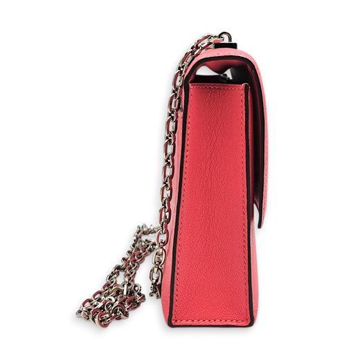 Verrou Chaine Mini Rose Azalee in Chevre Mysore Palladium hardware CL2606-21828 4
