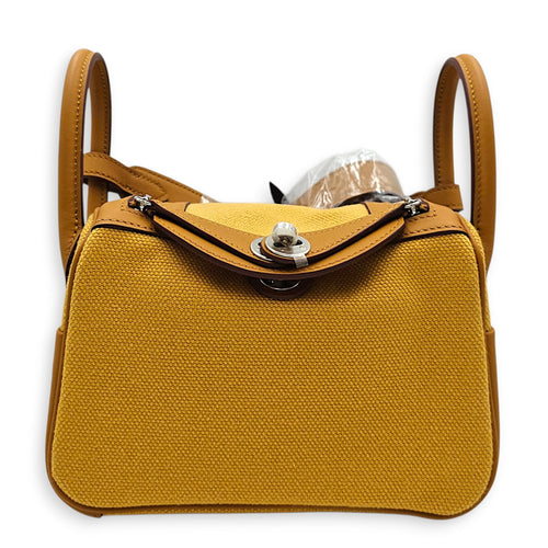 Lindy II Mini Sesame/Paille in Swift/Toile Goeland Palladium hardware CL2606-21833 1