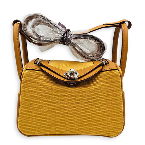 Lindy II Mini Sesame/Paille in Swift/Toile Goeland Palladium hardware CL2606-21833 2