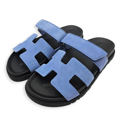 Chypre 37.5 Blue Jean Sandals in Suede Leather CL2606-21834 3
