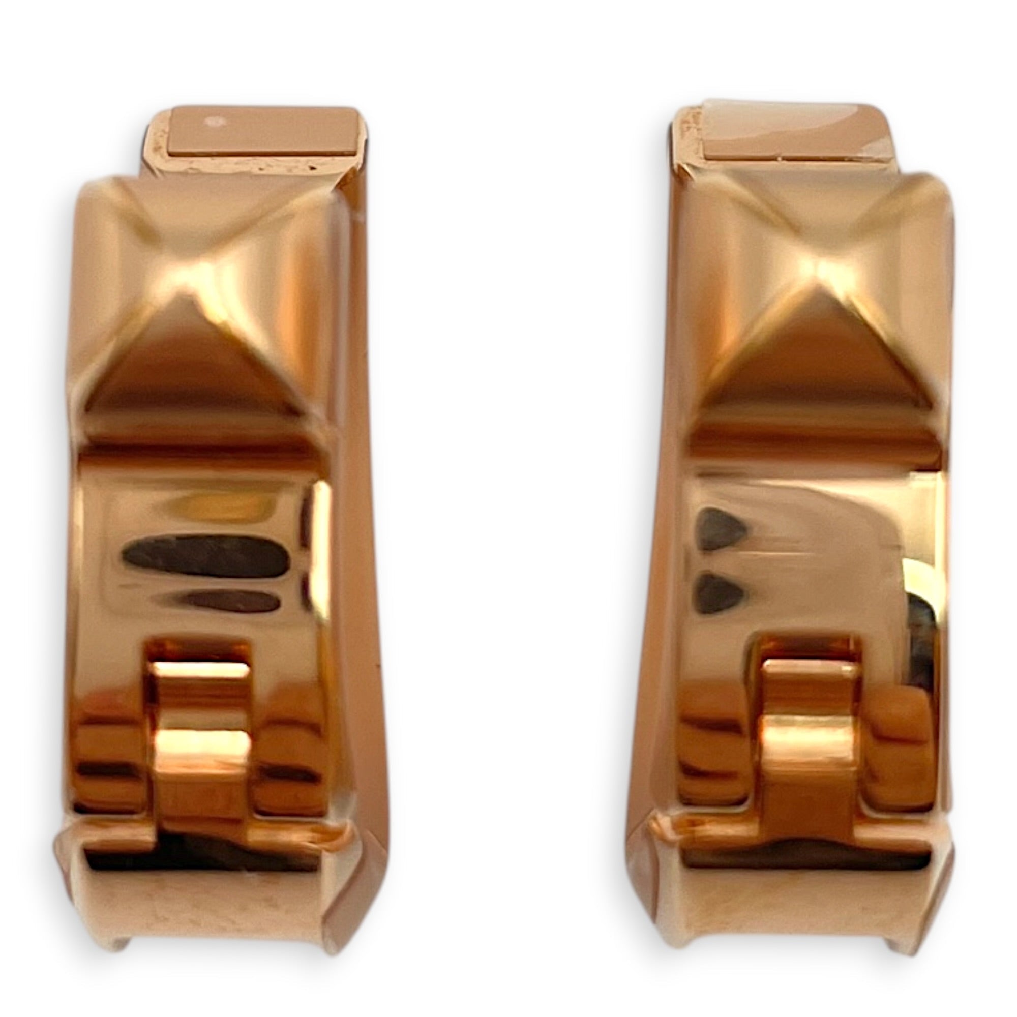 Jockette Small Model Etoupe Earrings in Epsom Rose Gold hardware CL2606-21838 2