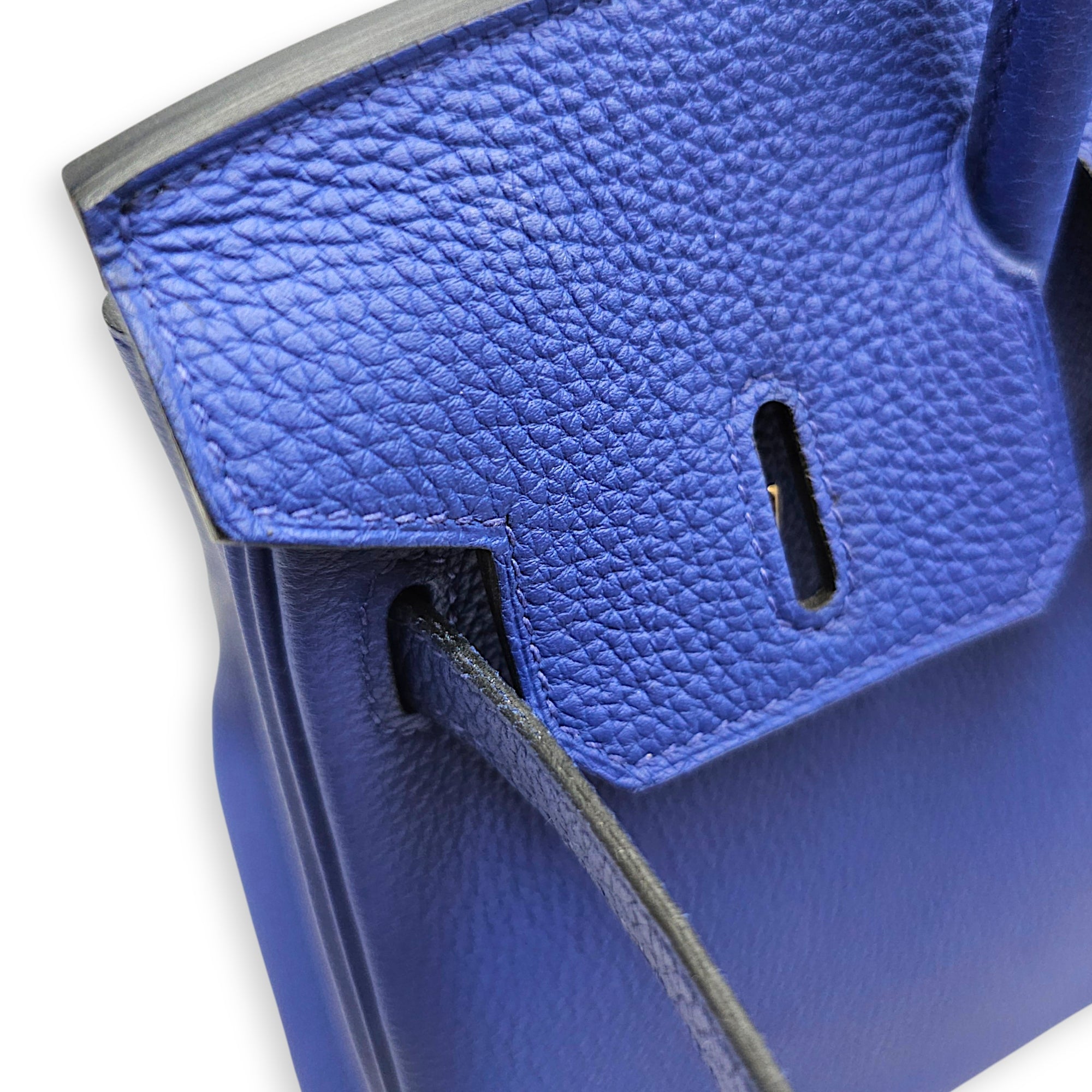 Birkin 25 Blue Electric  in Togo Gold hardware CL2606-21844 7