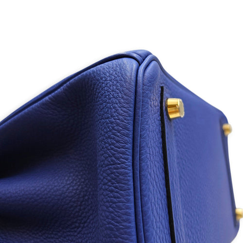 Birkin 25 Blue Electric  in Togo Gold hardware CL2606-21844 8