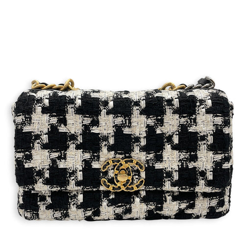 C19 Black Shoulder Bag in Tweed Mixed hardware CL2606-21845 1