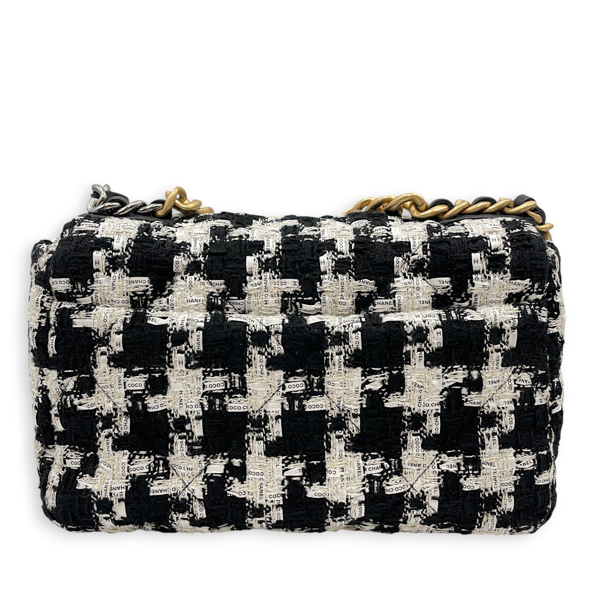 C19 Black Shoulder Bag in Tweed Mixed hardware CL2606-21845 2