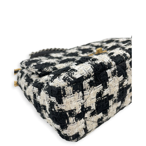 C19 Black Shoulder Bag in Tweed Mixed hardware CL2606-21845 6