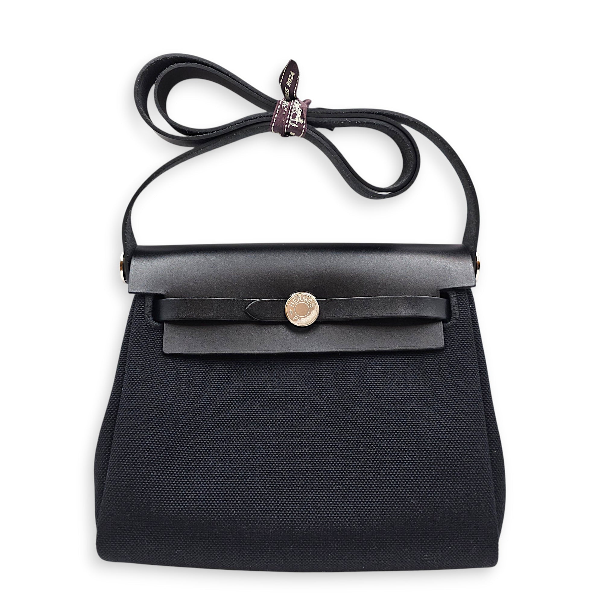 Herbag 20 Black in Vache Hunter/Toile Palladium hardware CL2606-21849 8