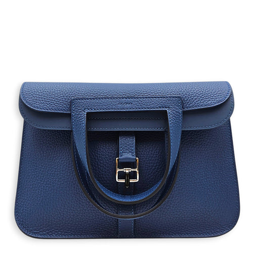 Halzan 25 Blue Tie in Clemence Palladium hardware CL2606-21858 1