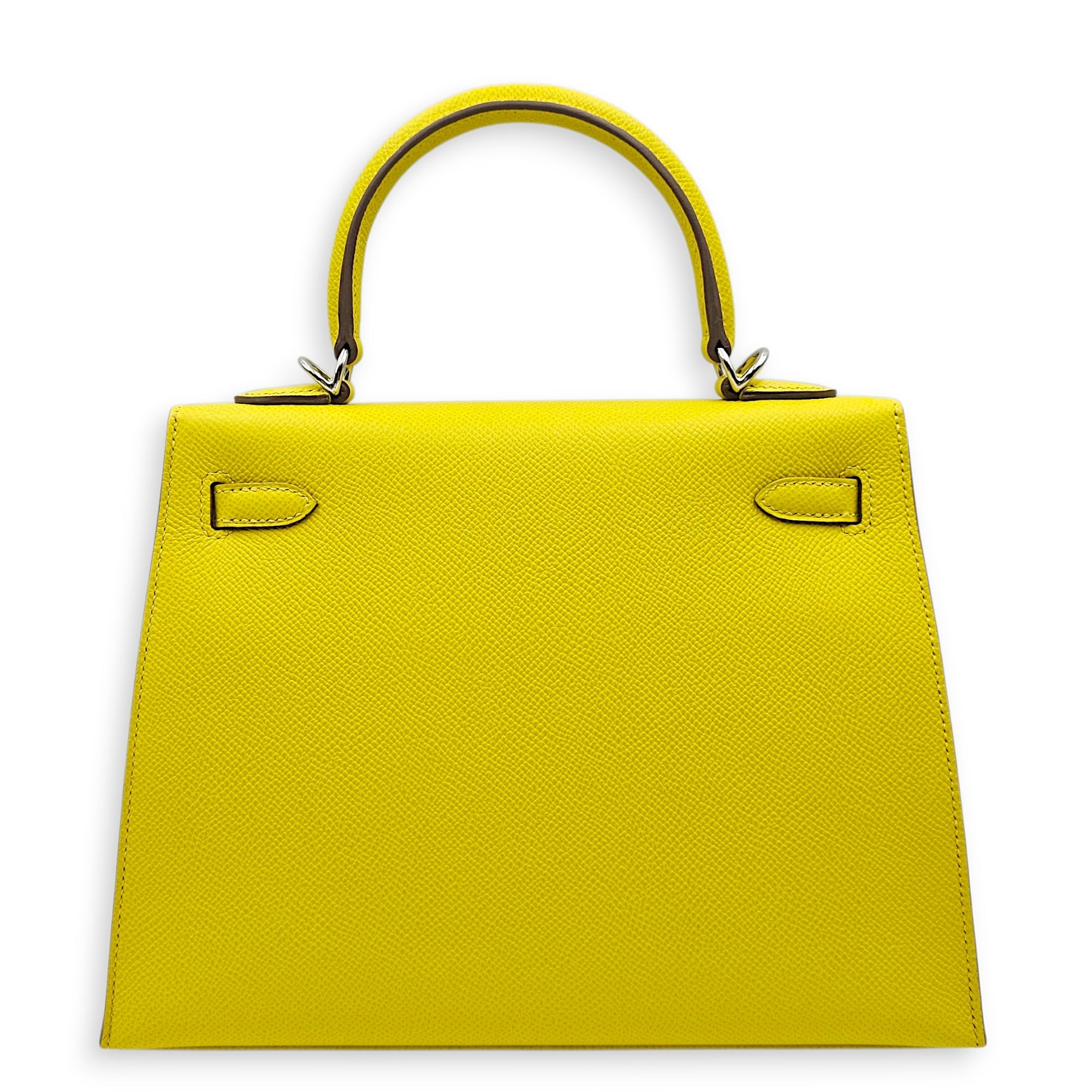 Sellier Kelly 25 Lime in Epsom Palladium hardware CL2606-21859 2
