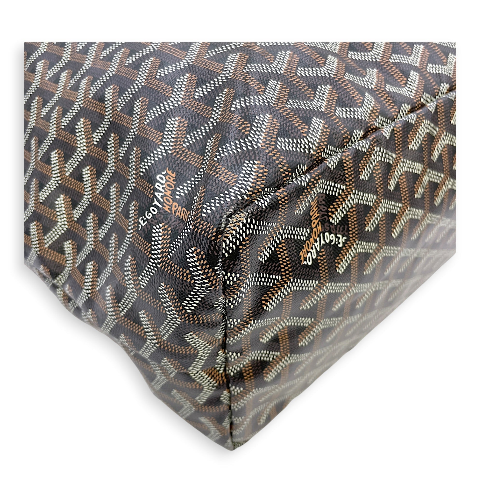 St Louis PM Black Tote Bag in Canvas Silver hardware