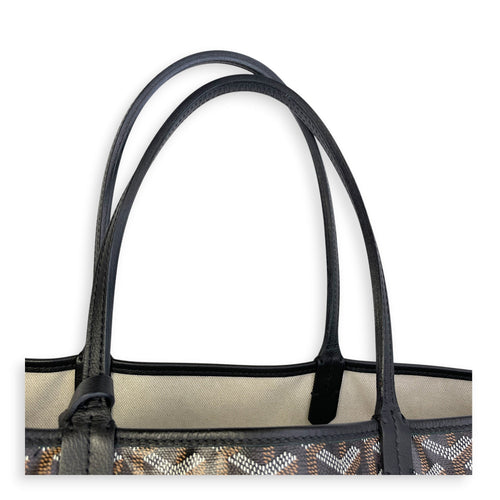 St Louis PM Black Tote Bag in Canvas Silver hardware CL2606-21860 7