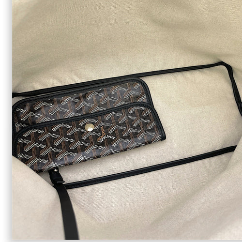 St Louis PM Black Tote Bag in Canvas Silver hardware CL2606-21860 8