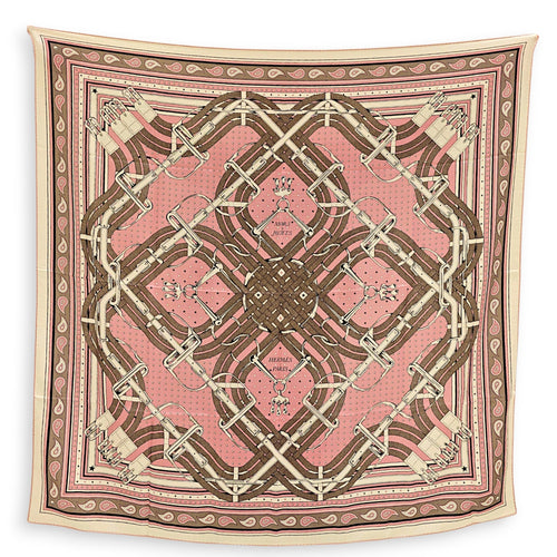 Mors a Jouets Bandana 140 Rose/Blanc/Etoupe Shawl CL2606-21865 1