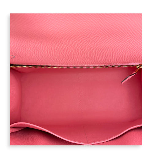HSS Sellier Kelly 28 Rose Confetti/Blue Glacier in Epsom Gold hardware CL2606-21867 6
