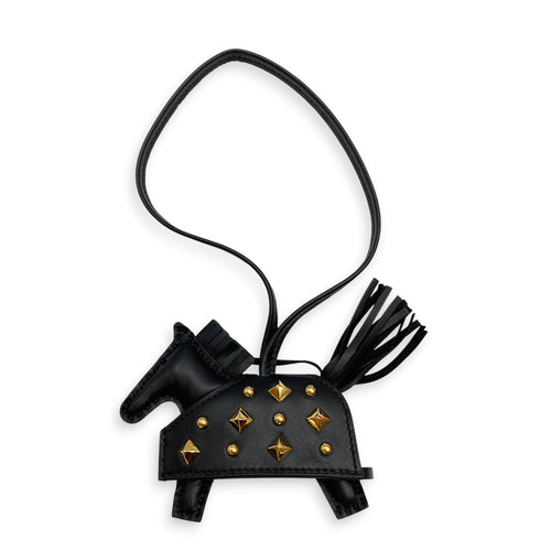 Rodeo Robeo Rock Charm Black Bag Accessory in Swift Gold hardware CL2606-21869 1