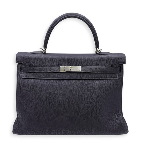 Kelly 35 Blue Indigo in Togo Palladium hardware CL2606-21873 1