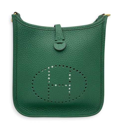 Evelyne (Short Strap) Mini Vert Moyen  in Clemence Gold hardware CL2606-21879 1