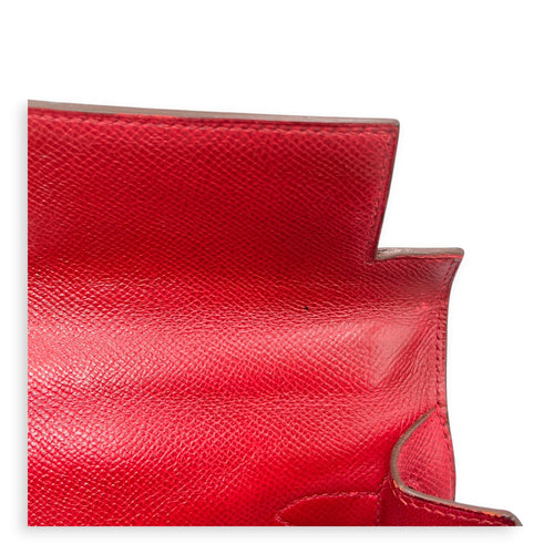Sellier Kelly 28 Rouge Vif in Courchevel Gold hardware CL2606-21880 5
