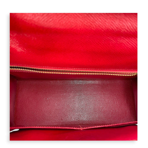 Sellier Kelly 28 Rouge Vif in Courchevel Gold hardware CL2606-21880 6