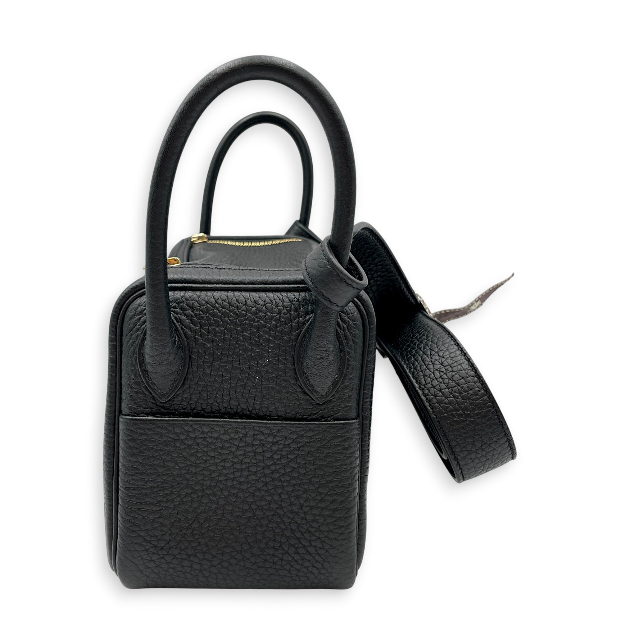 Lindy Mini Black in Clemence Gold hardware CL2606-21883 4