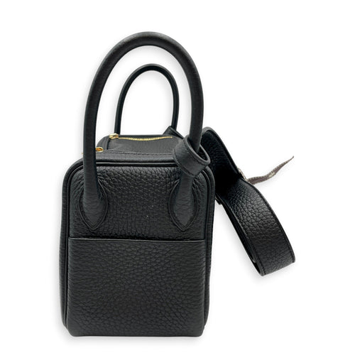 Lindy Mini Black in Clemence Gold hardware CL2606-21883 4