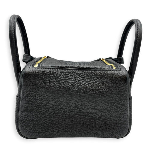 Lindy Mini Black in Clemence Gold hardware CL2606-21883 5