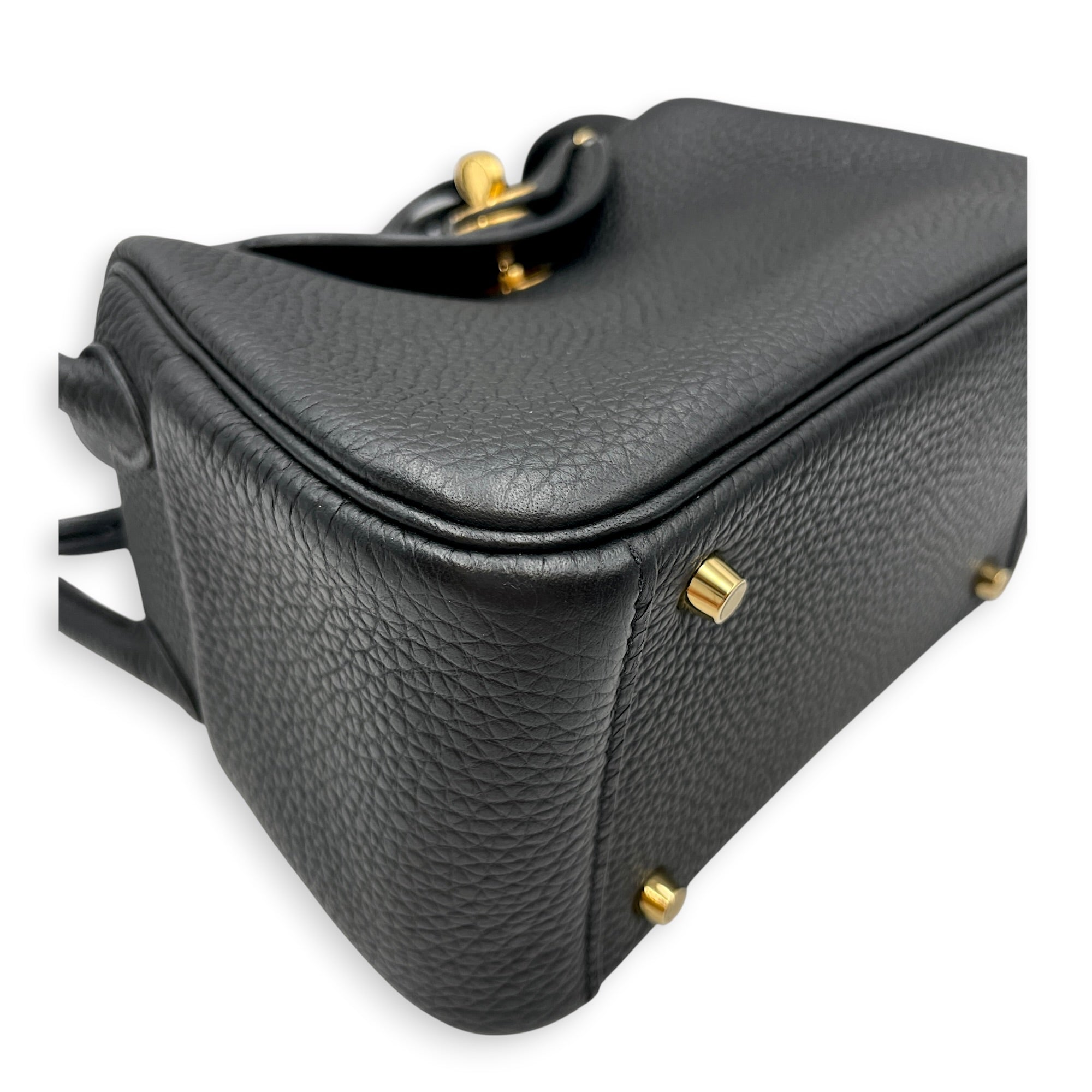 Lindy Mini Black in Clemence Gold hardware CL2606-21883 7