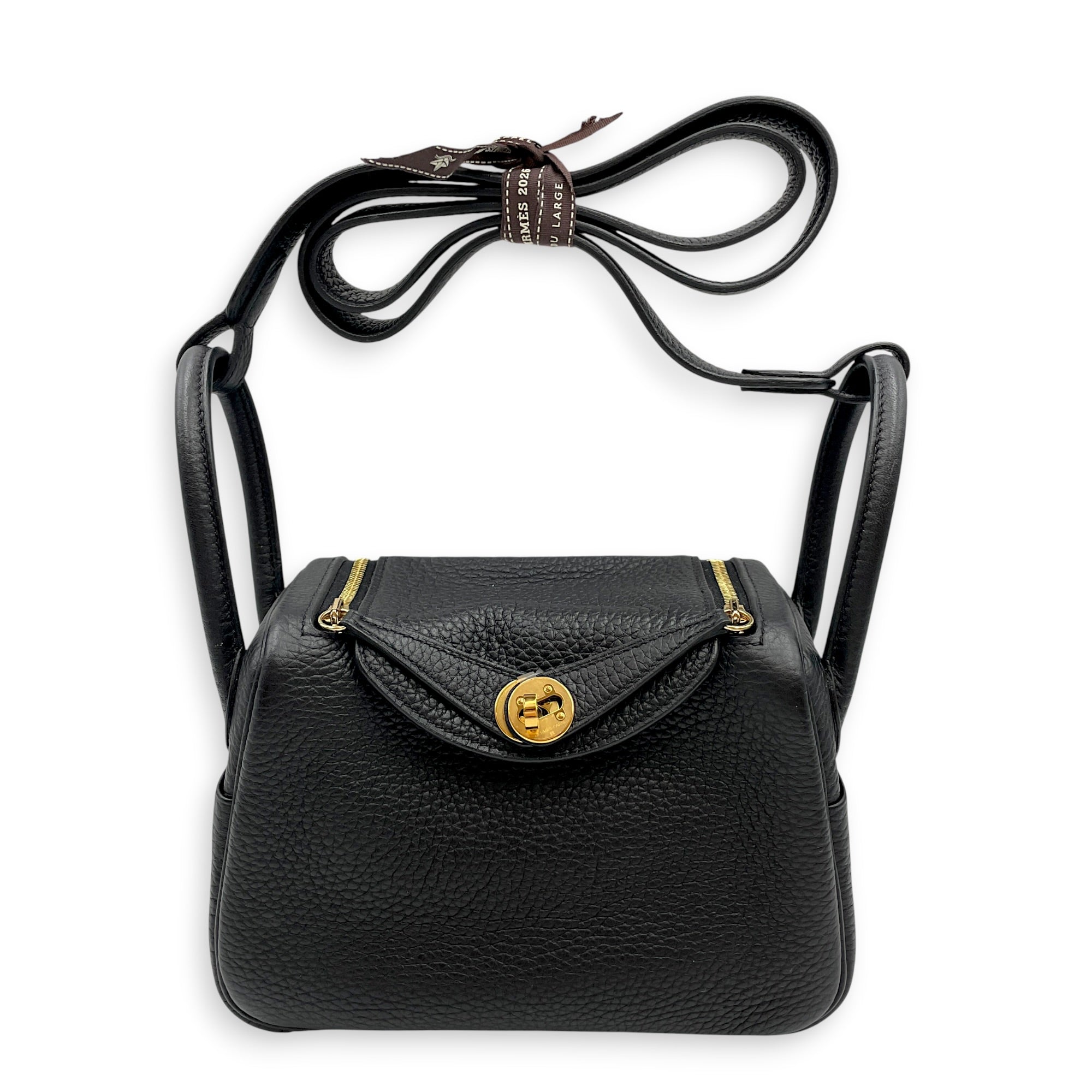 Lindy Mini Black in Clemence Gold hardware CL2606-21883 9