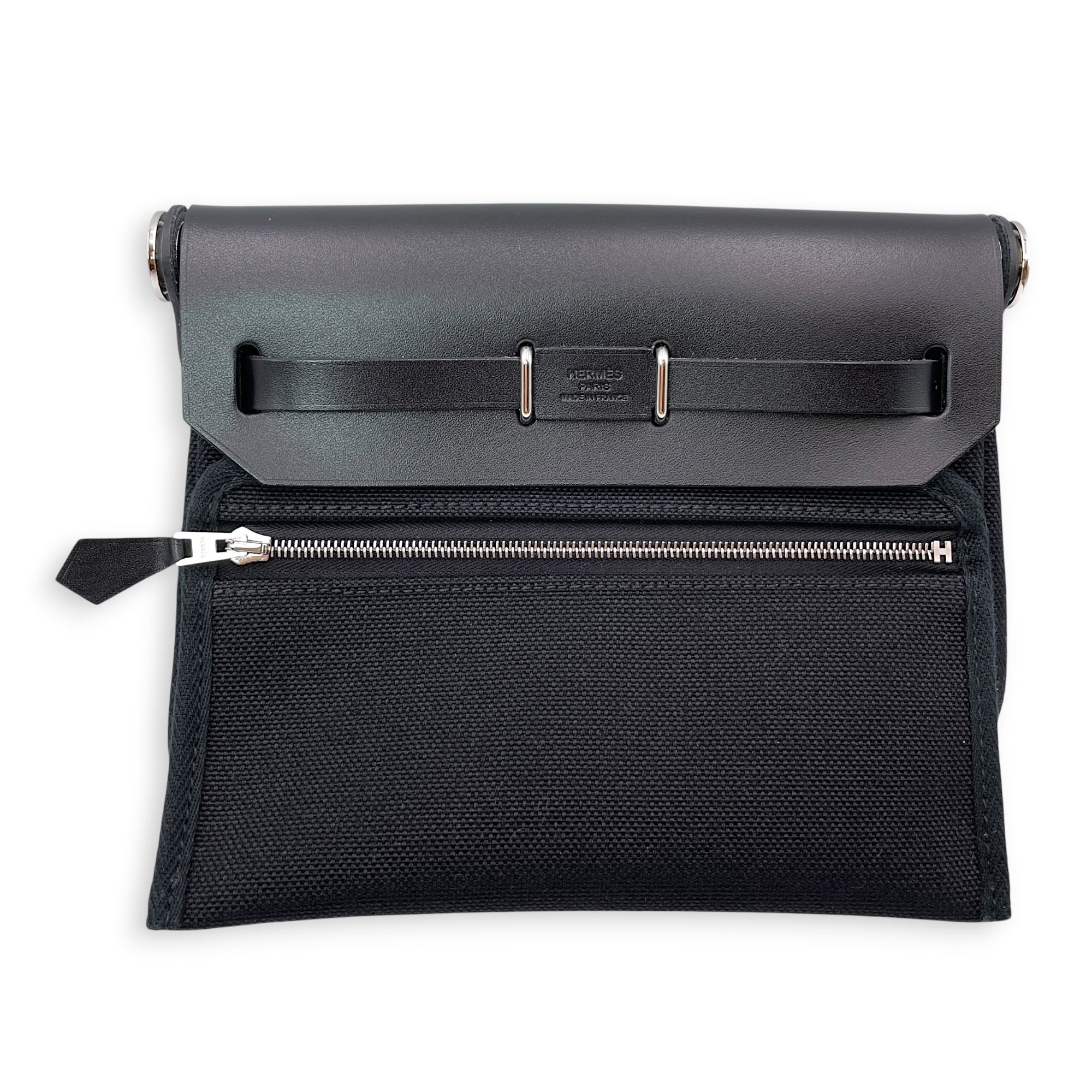 Herbag Mini Black in Vache Hunter/Toile Palladium hardware CL2606-21884 2