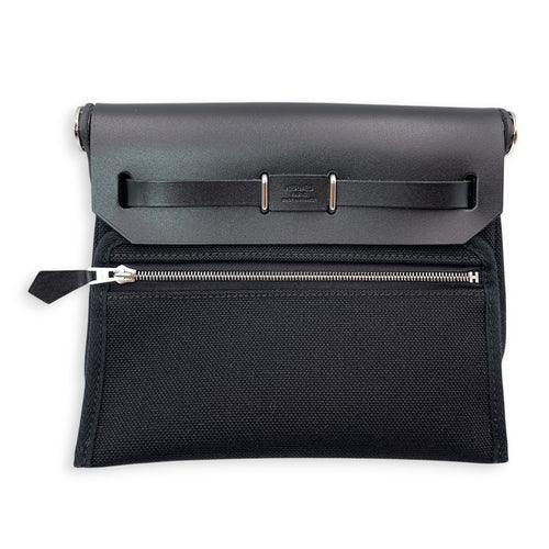 Herbag Mini Black in Vache Hunter/Toile Palladium hardware CL2606-21884 2