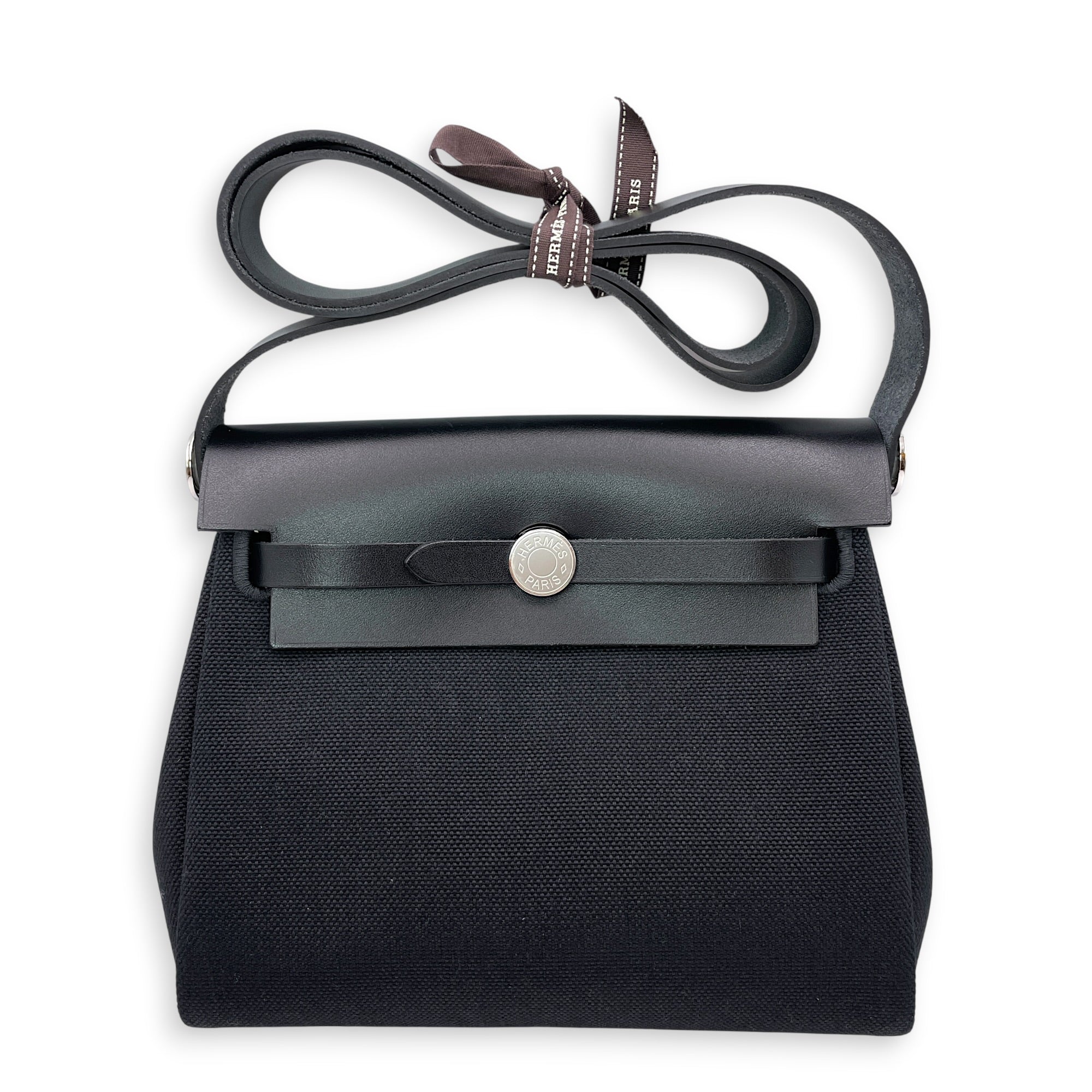 Herbag Mini Black in Vache Hunter/Toile Palladium hardware CL2606-21884 9