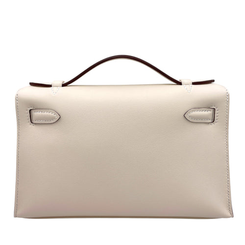 Kelly Pochette Nata in Swift Palladium hardware CL2606-21891 2