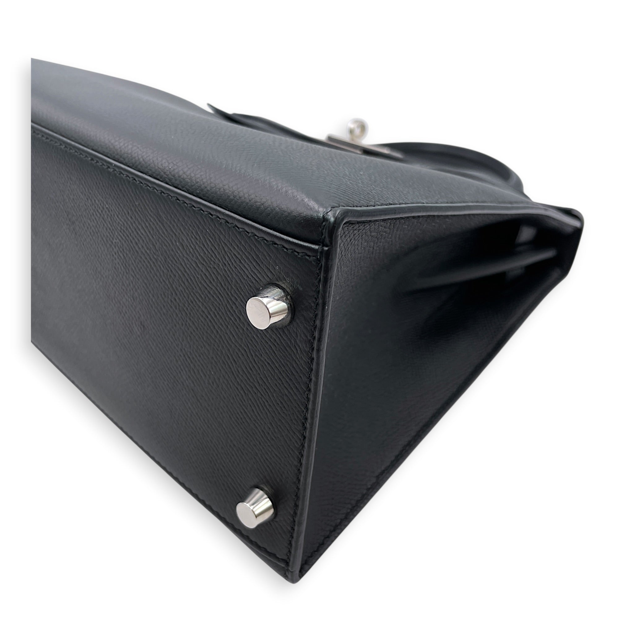 Sellier Kelly 28 Black in Epsom Palladium hardware CL2606-21892 10