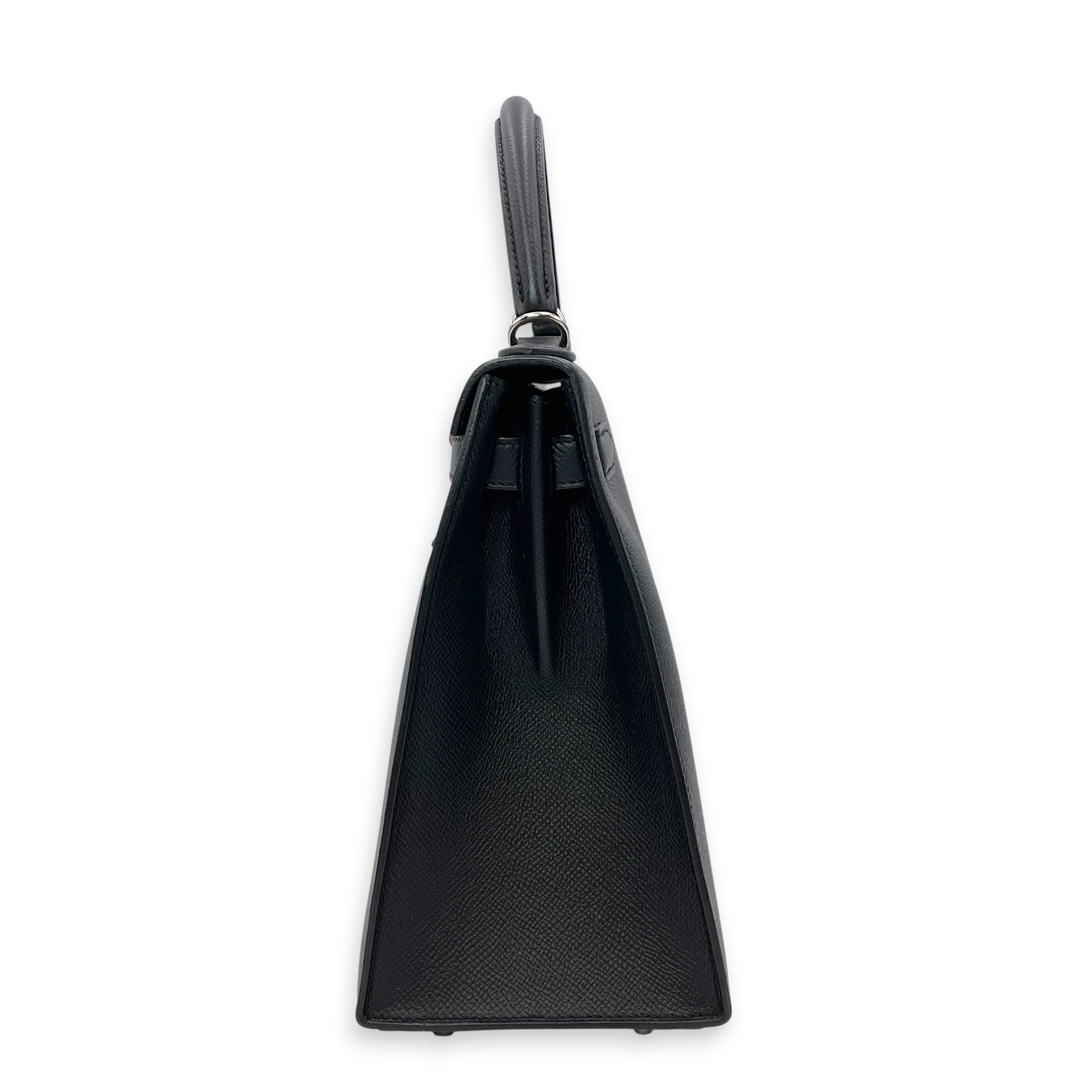Sellier Kelly 28 Black in Epsom Palladium hardware CL2606-21892 4