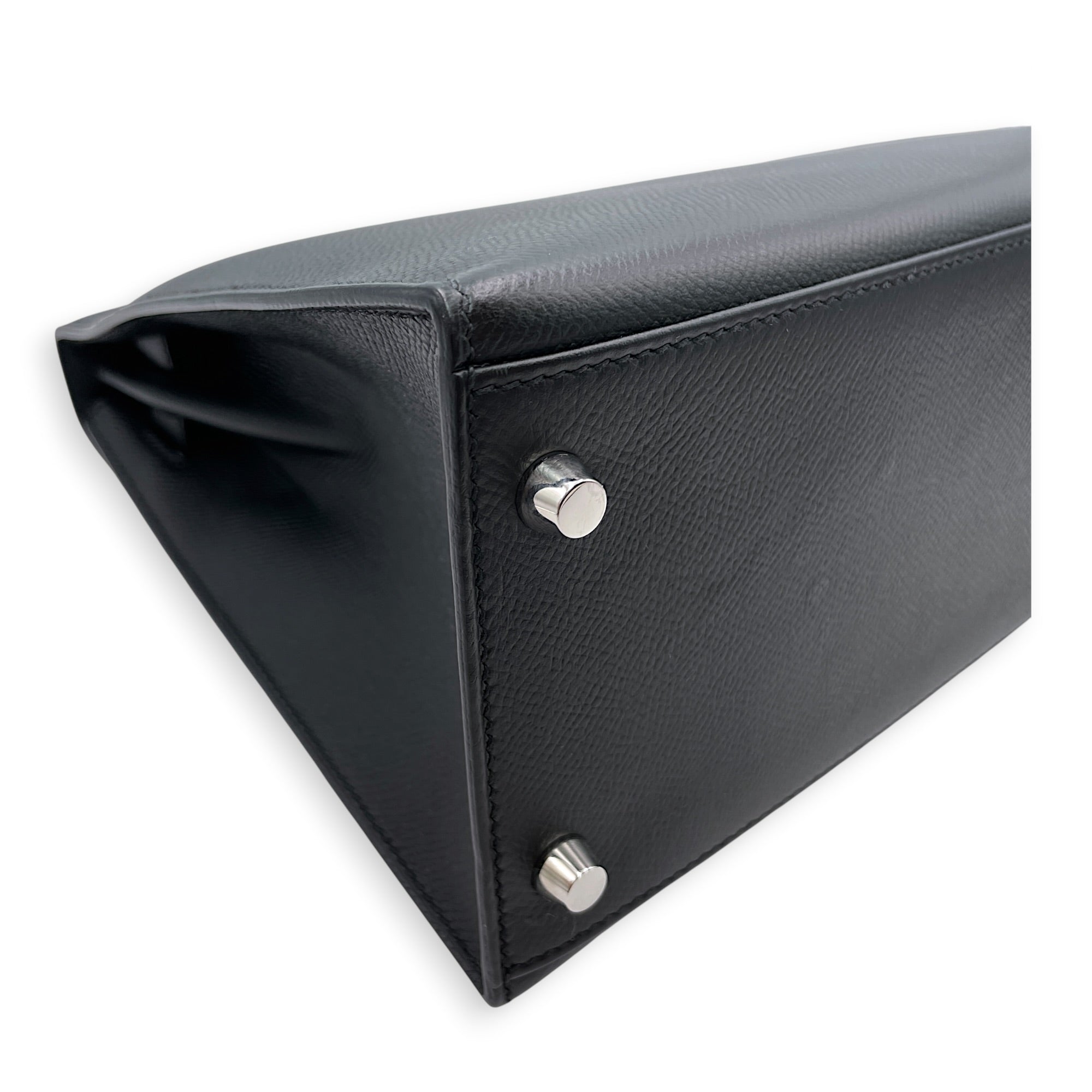 Sellier Kelly 28 Black in Epsom Palladium hardware CL2606-21892 9